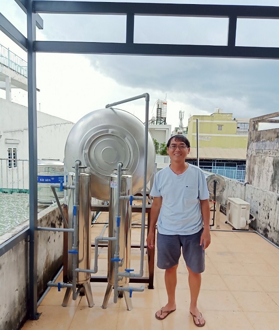 Bộ 2 cột inox Lọc nước đầu nguồn, giếng khoan Bộ 2 cột inox Lọc nước đầu nguồn, giếng khoan