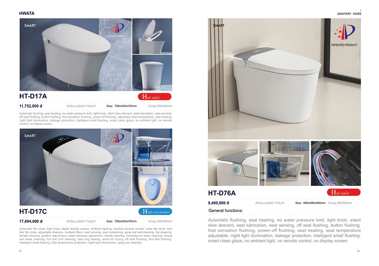 Bồn cầu cao cấp Hwata Bồn cầu cao cấp Hwata