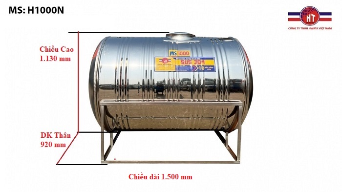 Bồn inox Hwata 1000L Ngang, Nhiều khách hàng đã mua Bồn inox Hwata 1000L Ngang, Nhiều khách hàng đã mua