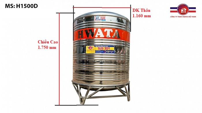 Bồn nước inox Hwata Bồn nước inox Hwata