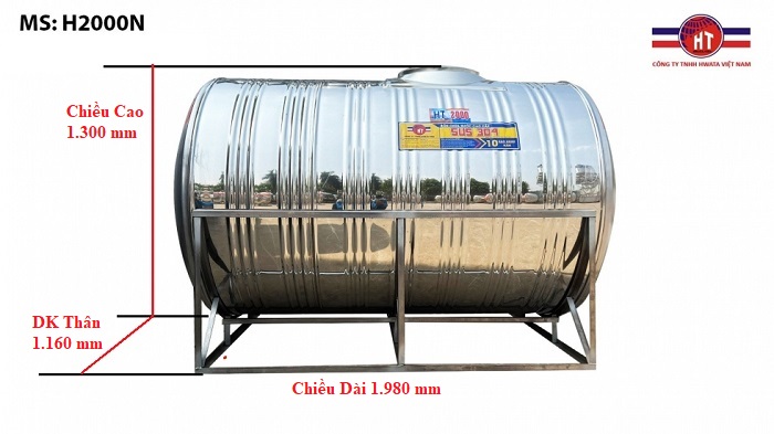 Bồn nước inox Hwata Bồn nước inox Hwata