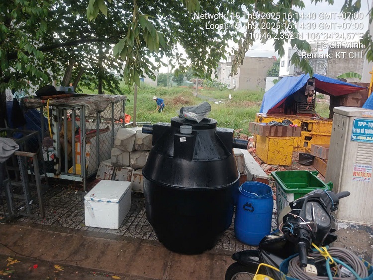 Bồn tự hoại 500l phù hợp gia đình 1-2 người Bồn tự hoại 500l phù hợp gia đình 1-2 người