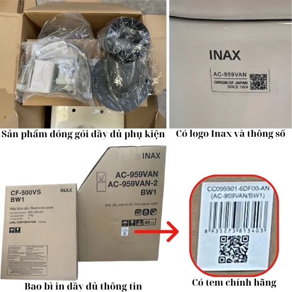 Cách phân biệt Bồn câu Inax Thật hay Giả Cách phân biệt Bồn câu Inax Thật hay Giả