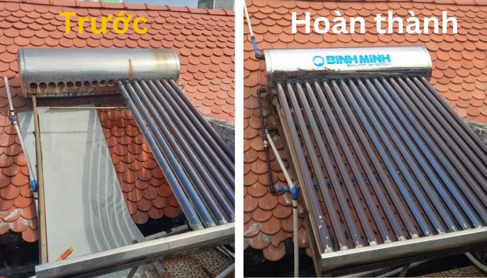 Thay Bình bảo ôn máy nước nóng năng lượng mặt trời Bình Minh Thay Bình bảo ôn máy nước nóng năng lượng mặt trời Bình Minh