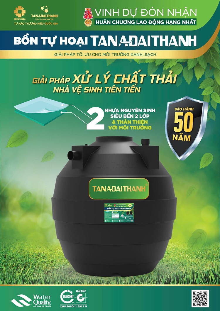 Bồn tự hoại Đại Thành - Thương hiệu Quốc gia Bồn tự hoại Đại Thành - Thương hiệu Quốc gia