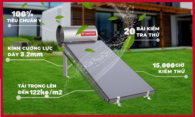 Máy nước nóng mặt trời Tấm Phẳng Ariston 250L Máy nước nóng mặt trời Tấm Phẳng Ariston 250L