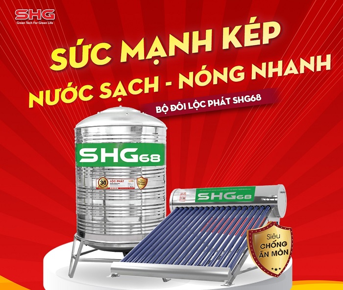 Combo máy nước nóng năng lượng mặt trời Sơn Hà Lộc Phát Combo máy nước nóng năng lượng mặt trời Sơn Hà Lộc Phát