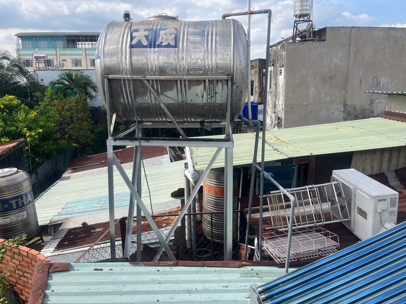 Hàn chân cao bồn nước để lắp Máy NLMT 2.2 Quy trình hàn và gia cố Hàn chân cao bồn nước để lắp Máy NLMT 2.2 Quy trình hàn và gia cố