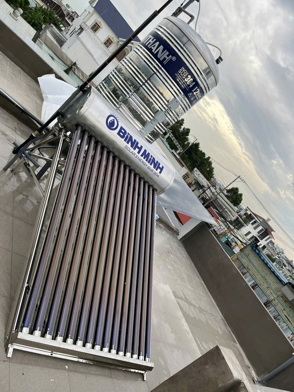 Trọn bộ máy NLMT Bình Minh 160L-15 ống f58 tại Bình Chánh Trọn bộ máy NLMT Bình Minh 160L-15 ống f58 tại Bình Chánh