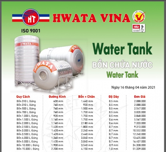 Kích thước bồn inox Hwata đứng Kích thước bồn inox Hwata đứng