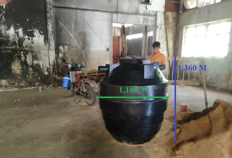 Kích thước Bồn tự hoại Đại Thành 1,000L Kích thước Bồn tự hoại Đại Thành 1,000L