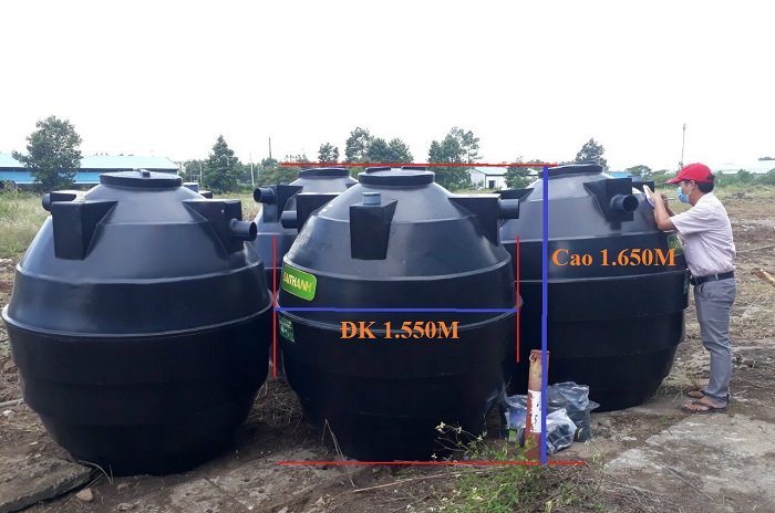 Kích thước Bồn tự hoại Đại Thành 2000L Kích thước Bồn tự hoại Đại Thành 2000L