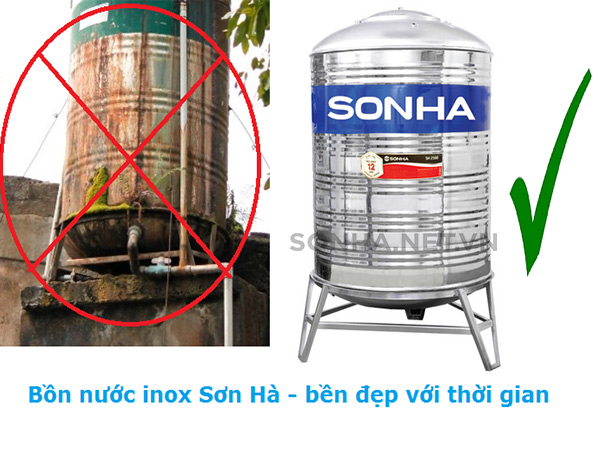 Lưu ý lắp đặt bồn nước inox Sơn Hà Lưu ý lắp đặt bồn nước inox Sơn Hà