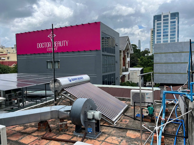 hoàn thiện Máy nước nóng mặt trời Bình Minh 200L hoàn thiện Máy nước nóng mặt trời Bình Minh 200L