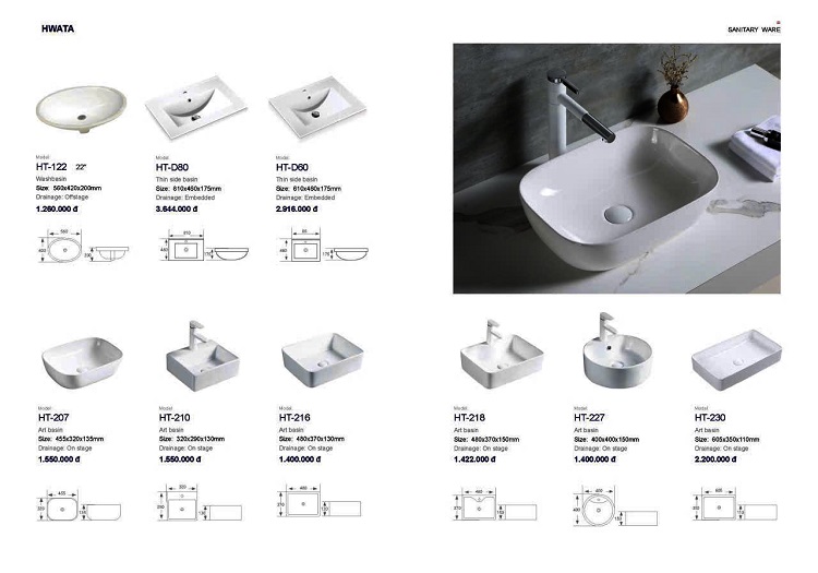 Lavabo Hwata chính hãng bán chạy Lavabo Hwata chính hãng bán chạy