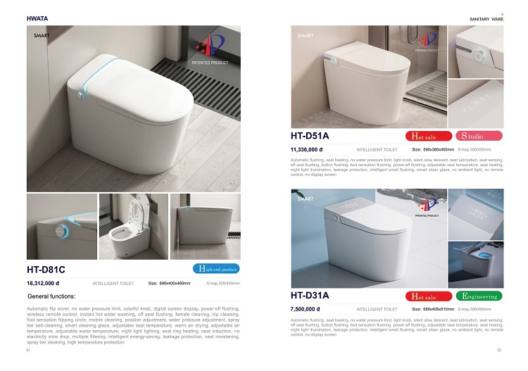 Bồn cầu thông minh Hwata Bồn cầu thông minh Hwata