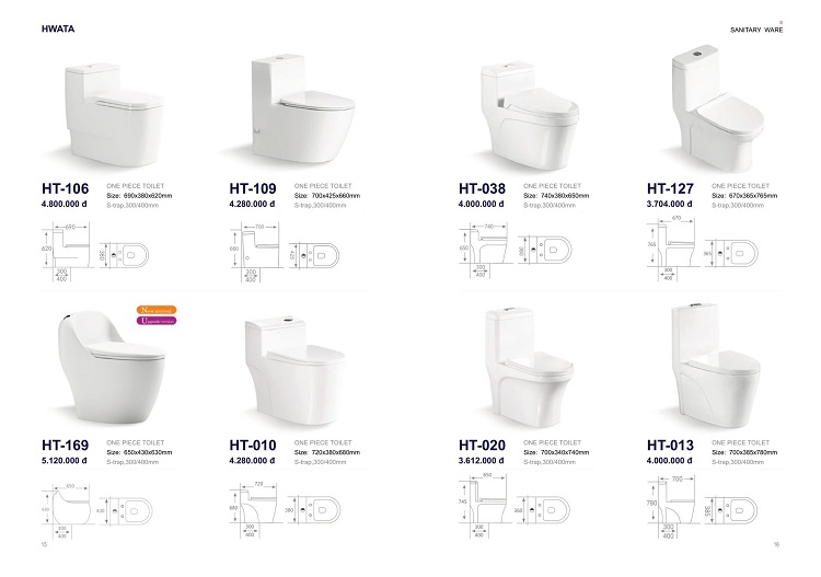 Mẫu bồn cầu Hwata bán chạy Mẫu bồn cầu Hwata bán chạy