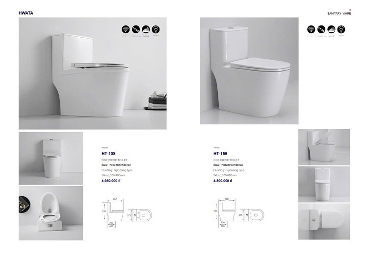 Mẫu bồn cầu Hwata mới nhất Mẫu bồn cầu Hwata mới nhất