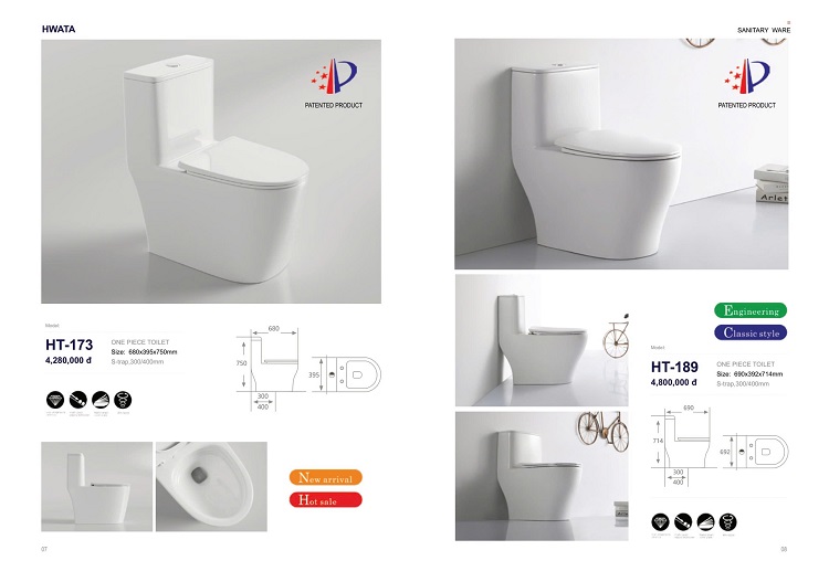 Mẫu bồn cầu Hwata mới 2025 Mẫu bồn cầu Hwata mới 2025