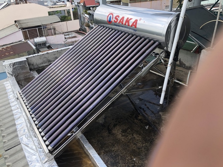 Máy nước nóng mặt trời Osaka 160l-15 ống F58 Máy nước nóng mặt trời Osaka 160l-15 ống F58