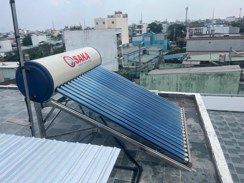 Máy nước nóng NLMT OSAKA Luxury 180L - 18 ống F58 Máy nước nóng NLMT OSAKA Luxury 180L - 18 ống F58