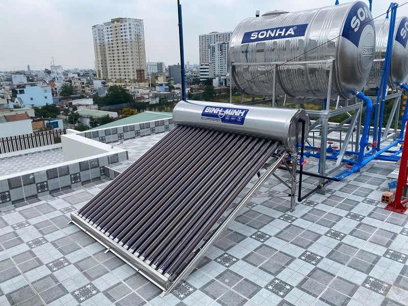 Lắp đặt và Bàn giao Máy NLMT Bình Minh 200L tại Tân Bình Lắp đặt và Bàn giao Máy NLMT Bình Minh 200L tại Tân Bình