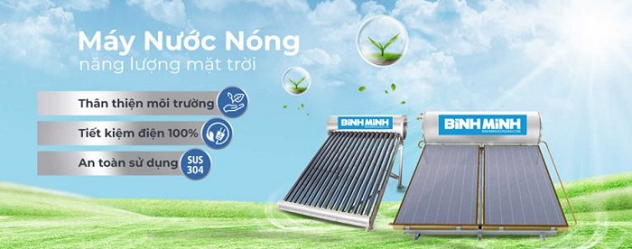 Máy nước nóng năng lượng mặt trời Bình Minh Máy nước nóng năng lượng mặt trời Bình Minh