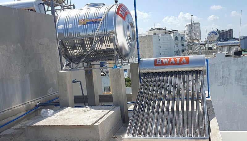 Máy nước nóng mặt trời Hwata 180L-18 ống Máy nước nóng mặt trời Hwata 180L-18 ống