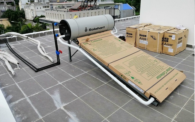 Hình ảnh lắp đặt thực tế Máy nước nóng Solahart 150L Hình ảnh lắp đặt thực tế Máy nước nóng Solahart 150L