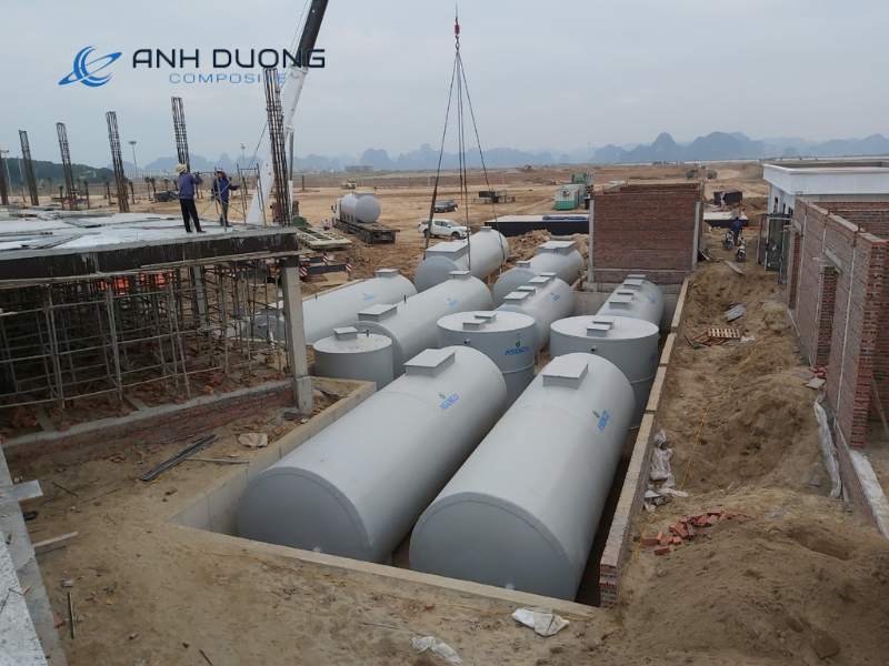 Dễ dàng lắp đặt bể phốt Composite 20m3 Dễ dàng lắp đặt bể phốt Composite 20m3