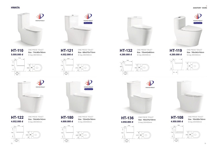 Kích thước Bồn cầu Hwata bán chạy hiện nay Kích thước Bồn cầu Hwata bán chạy hiện nay