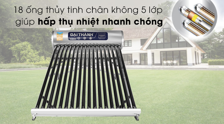 Ống thủy tinh Máy nước nóng mặt trời Ống thủy tinh Máy nước nóng mặt trời