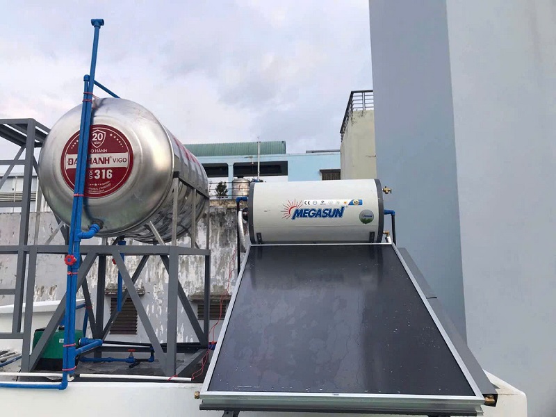 Máy NLMT Tấm phẳng Megasun có Bình bảo ôn Chịu Áp 6 BAR Máy NLMT Tấm phẳng Megasun có Bình bảo ôn Chịu Áp 6 BAR