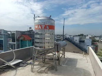 Chân cao Bồn nước Hwata 1 mét – Giải pháp tiết kiệm để lắp NLMT