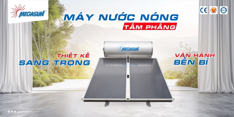 Máy nước nóng tấm phẳng thu nhiệt MEGASUN Máy nước nóng tấm phẳng thu nhiệt MEGASUN