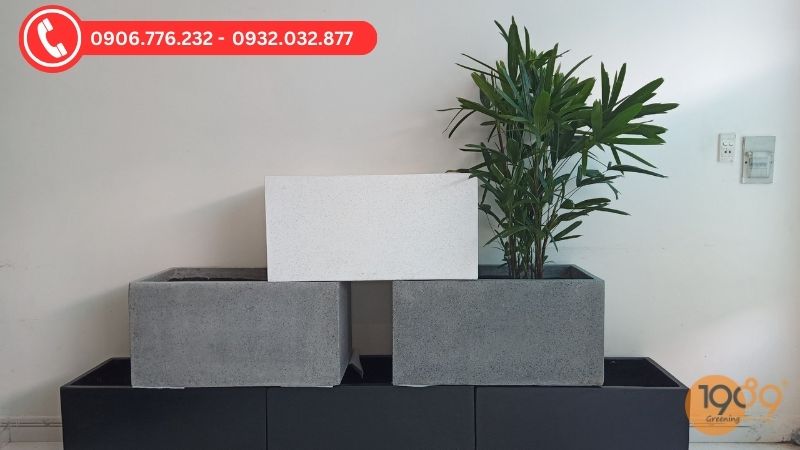 Chậu đá mài chữ nhật 40x40x80cm