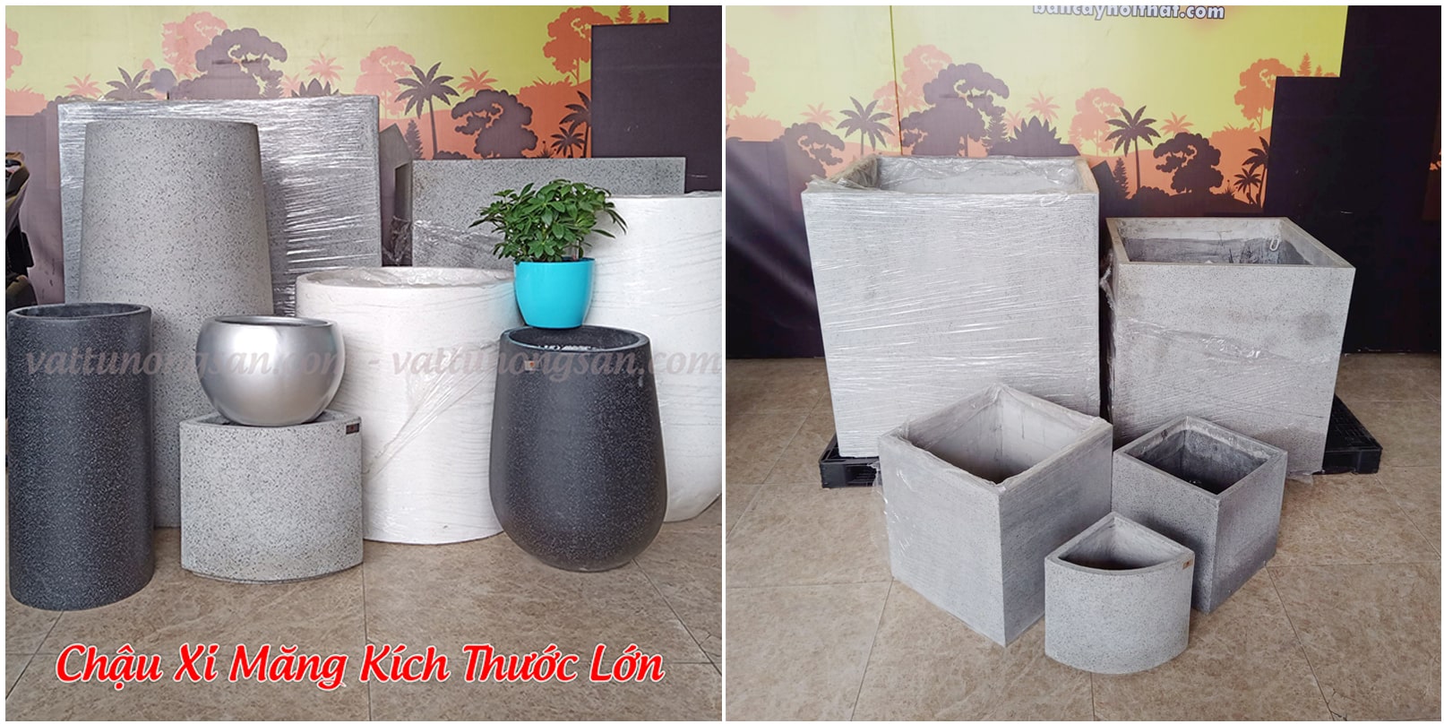 Chậu Xi Măng Đá Mài 1989