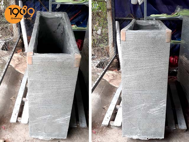 24.6 chậu kiểng hình chữ nhật dáng đứng thẳng