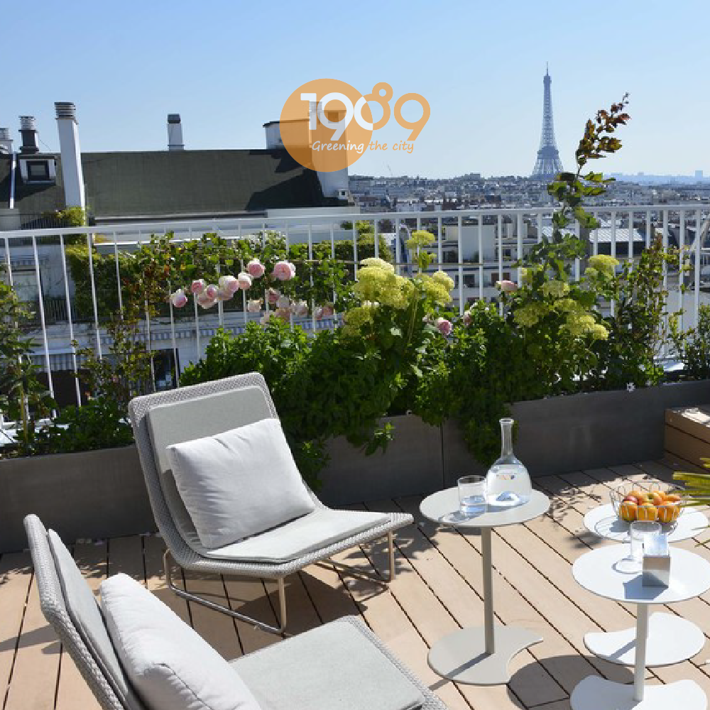 Chậu xi măng đá mài chữ nhật lớn