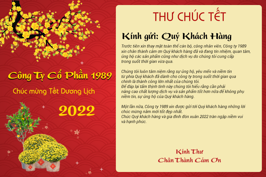 gửi lời chúc tết đến quý khách hàng