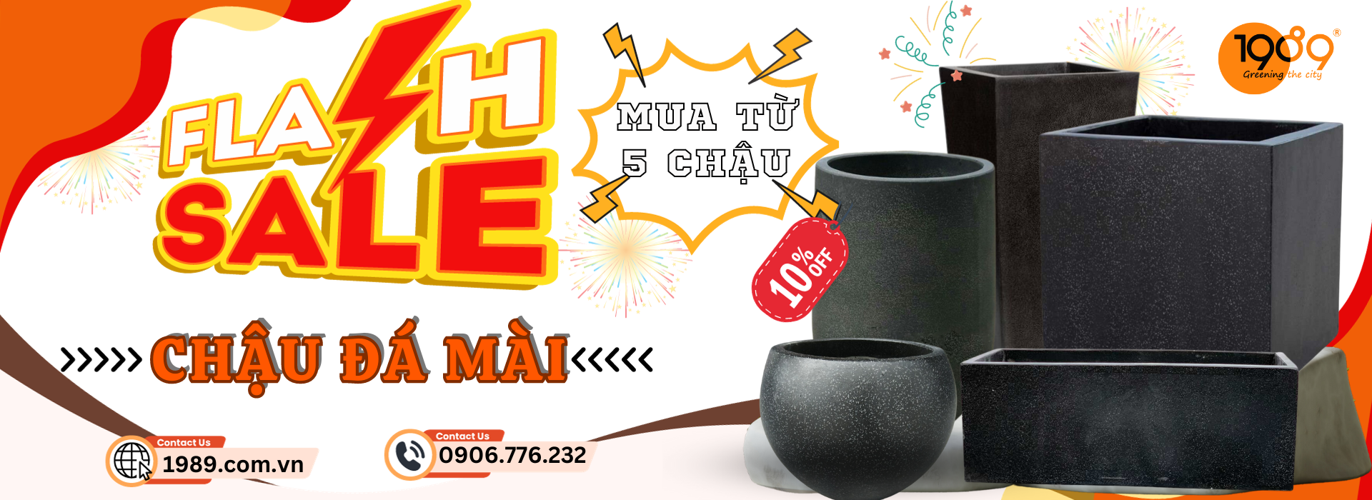 chậu xi măng đá mài