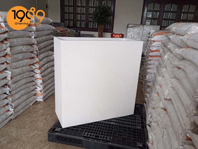 chậu đá mài chữ nhật lớn cao 1m