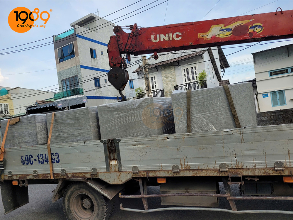 chậu cảnh đá mài lớn