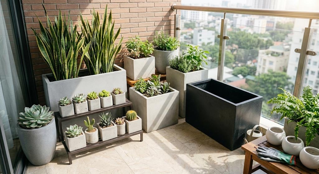 Chậu Chữ Nhật Trồng Cây Gì Đẹp Cho Ban Công