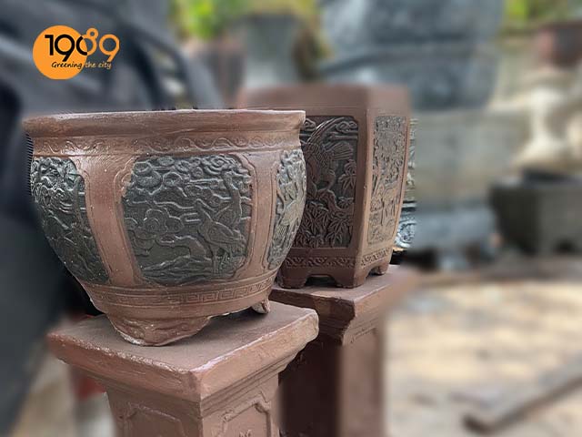 chậu trồng cây cảnh trang trí ngày tết