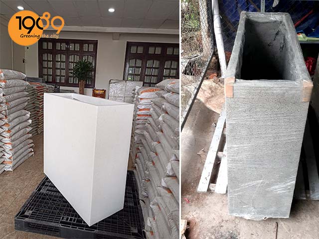 chậu trồng cây cỡ lớn chữ nhật