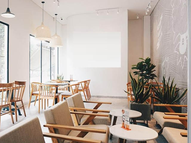 chậu trồng cây quán cafe phong cách bắc âu 2