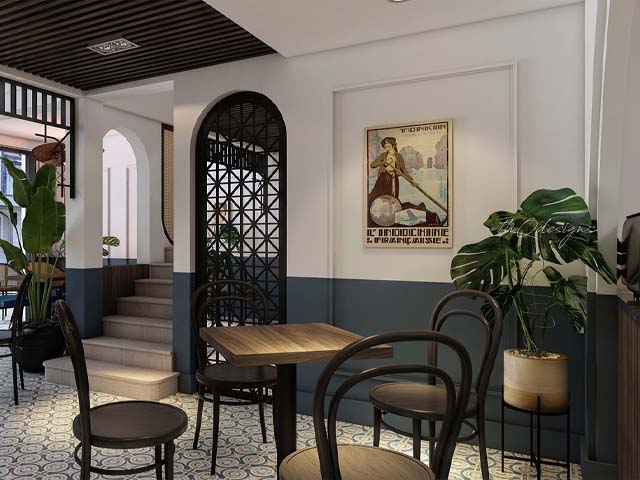 chậu trồng cây quán cafe Phong cách Đông Dương - Indochine Style 1