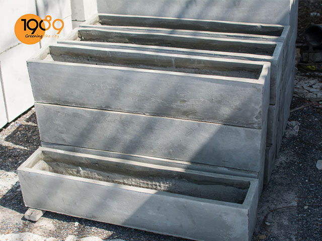 chậu xi măng chữ nhật tphcm