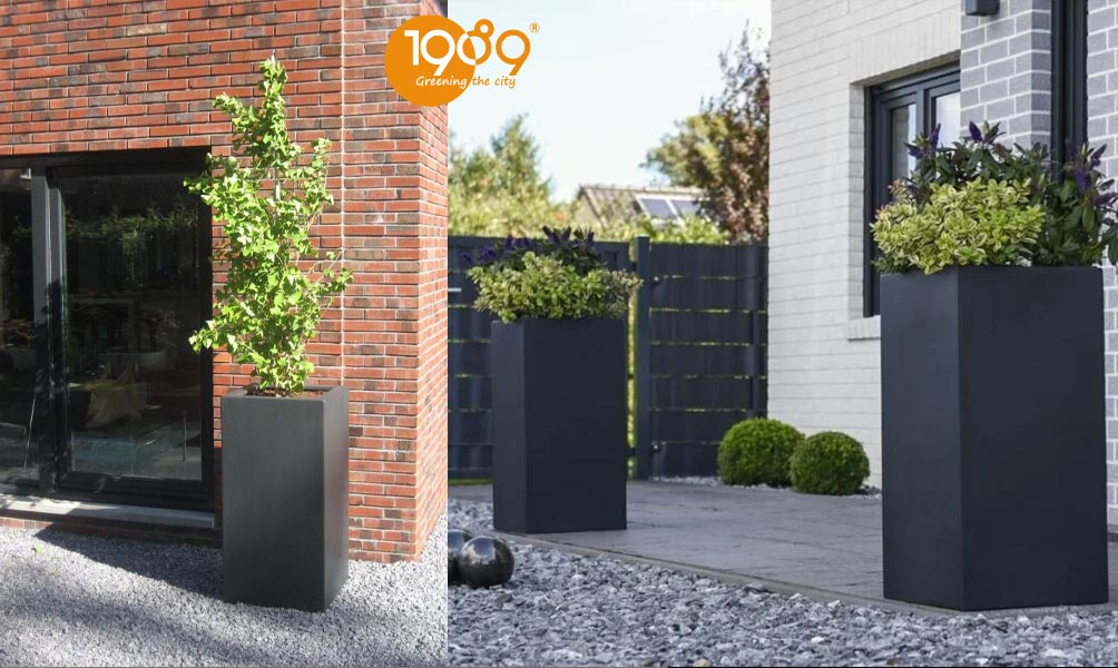 Chậu Đá Mài Trụ Vuông 40x60cm